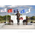 outdoor garden decoration metal craft bronze outdoor military statues